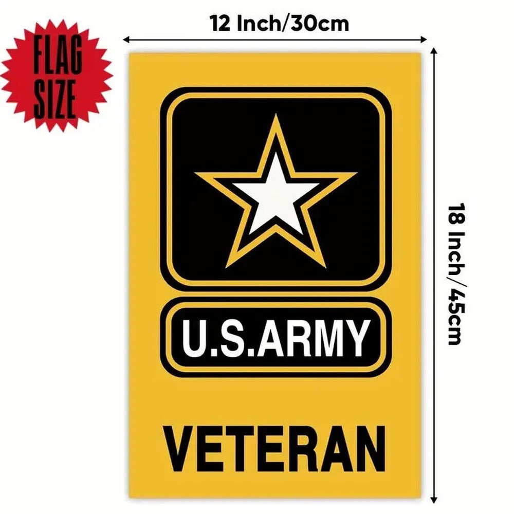 United States U.S. Army Veteran Garden Flag Double Sided 12" x 18" NEW! Home & Garden:Yard, Garden & Outdoor Living:Décor:Flags Style Your Walls